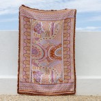 Indigenous Art Throw Rug | Alkira Pink | Taylor-Lee Indigenous Art Throw Rug | Alkira Pink | Taylor-Lee